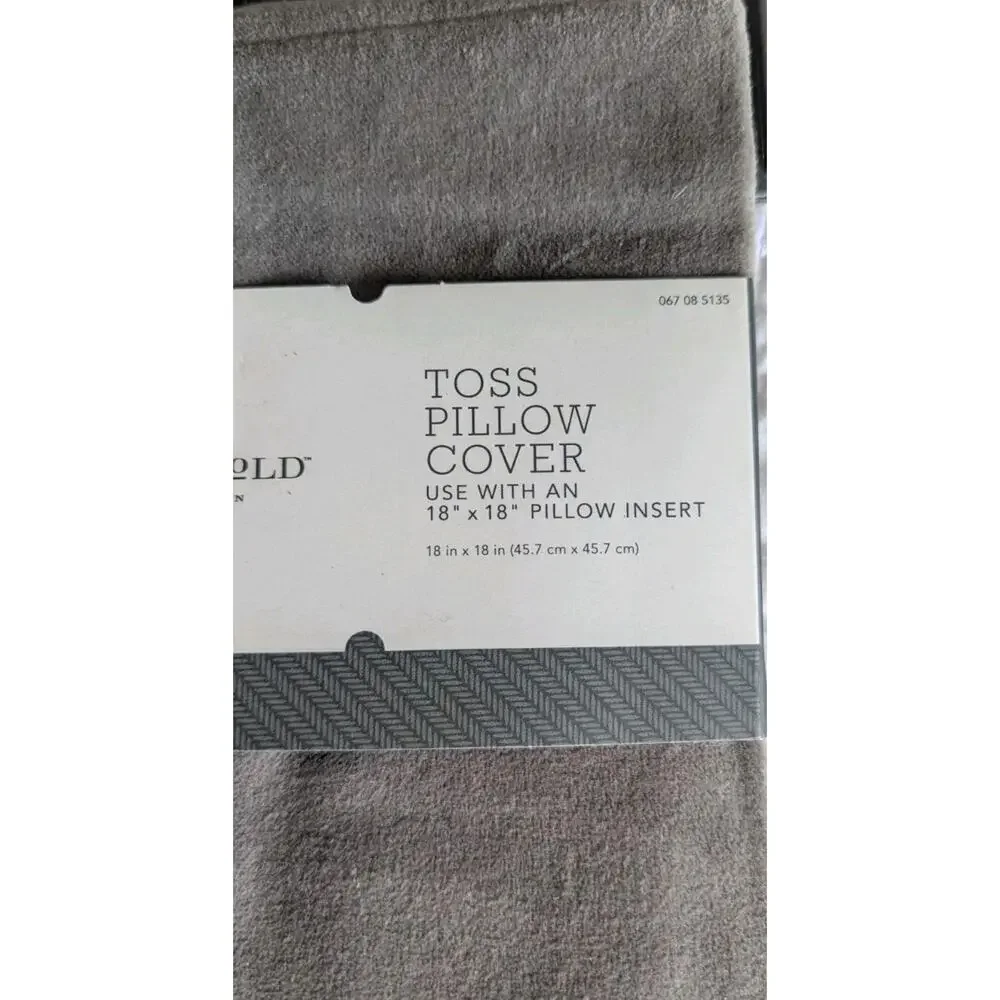 Threshold Toss Pillow Cover Gray 18